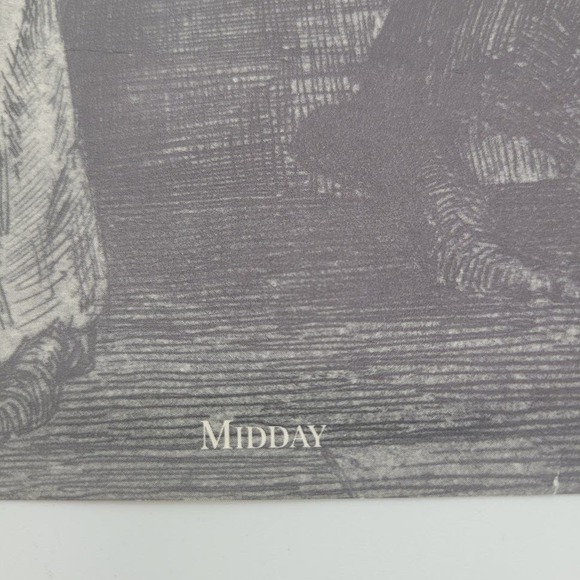 Imitation Charcoal Sketch of Pre-Civil War‎ Black America ~ Title Midday - Picture 5 of 9